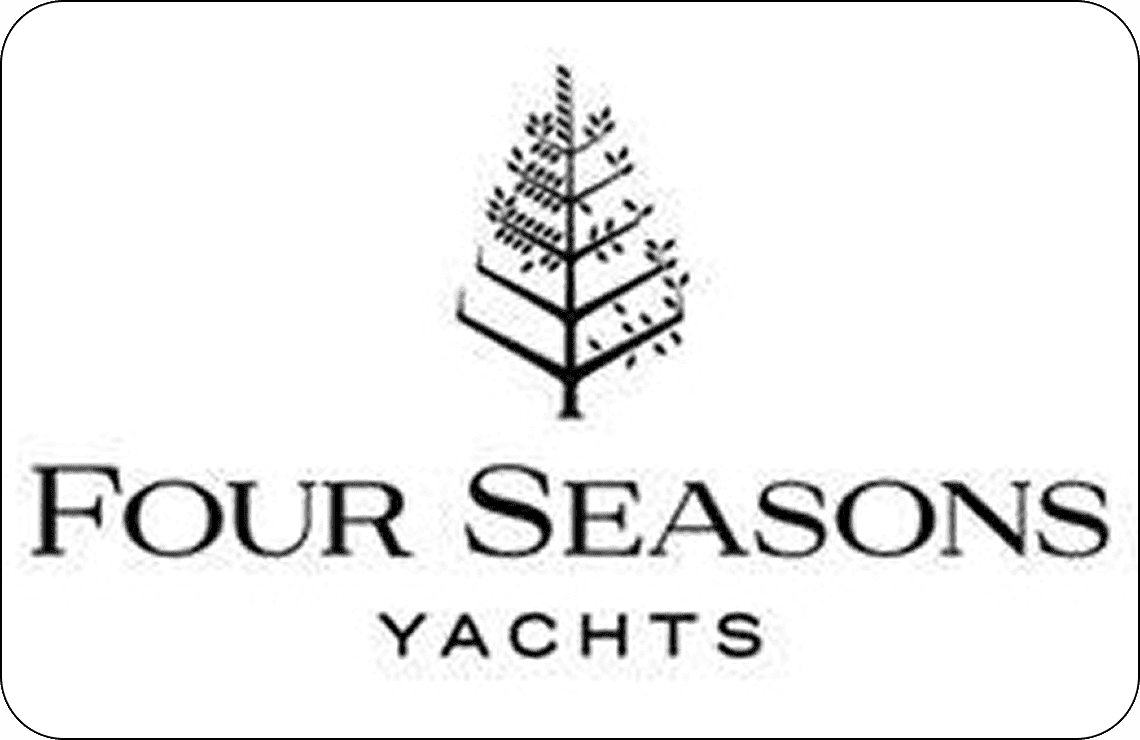 Four Seasons Yachts logo with tree symbol.